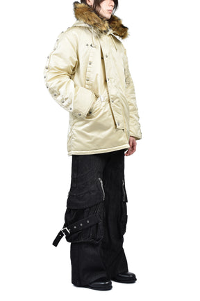 AI N-3B PARKA (DETACHABLE RIVET VELCRO) / VTG WHT