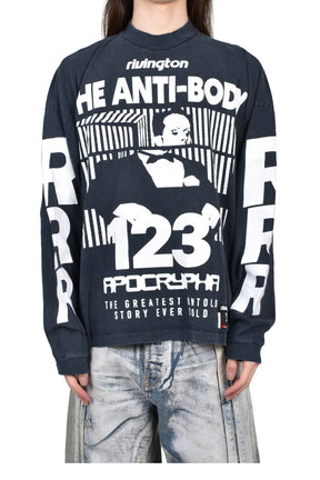THE ANTI-BODY VINTAGE LS TEE / BLACK