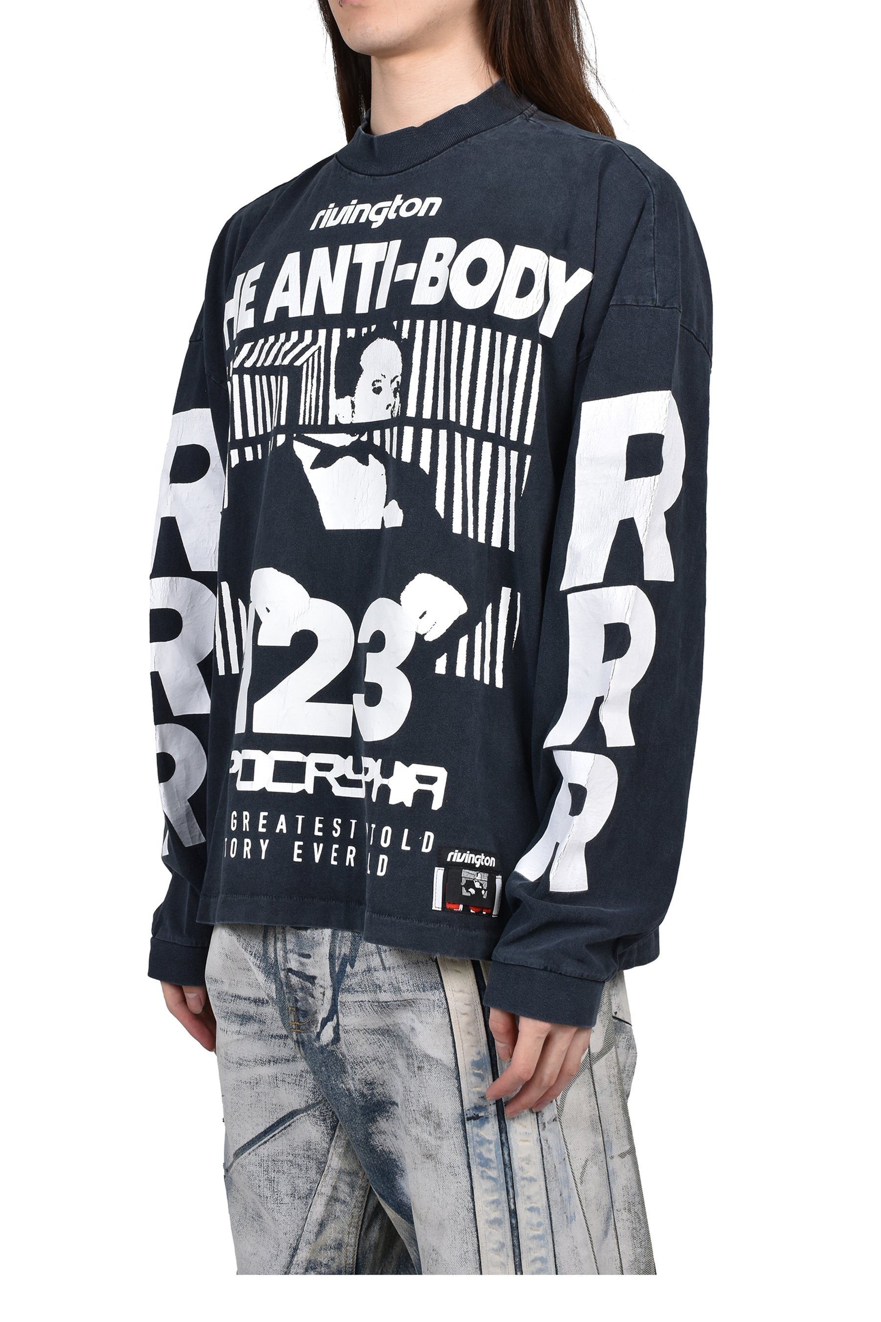 THE ANTI-BODY VINTAGE LS TEE / BLACK
