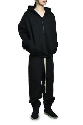 ATHLETIC HALFZIP HOODIE / BLK