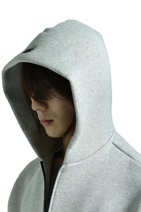 ATHLETIC HALFZIP HOODIE / MELANGE GRY 