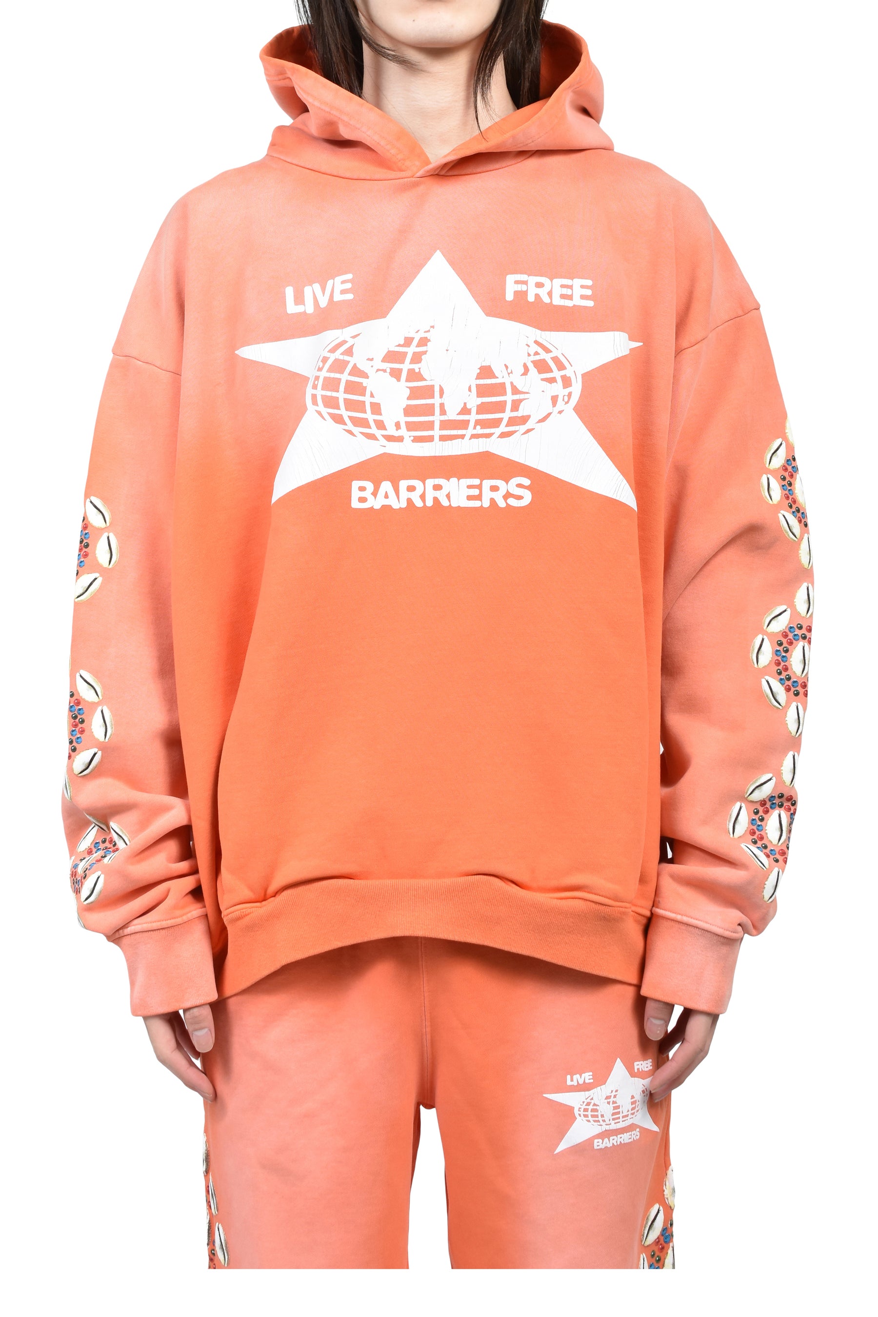 BARRIERS COWRIE SHELL HOODIE / ORG 