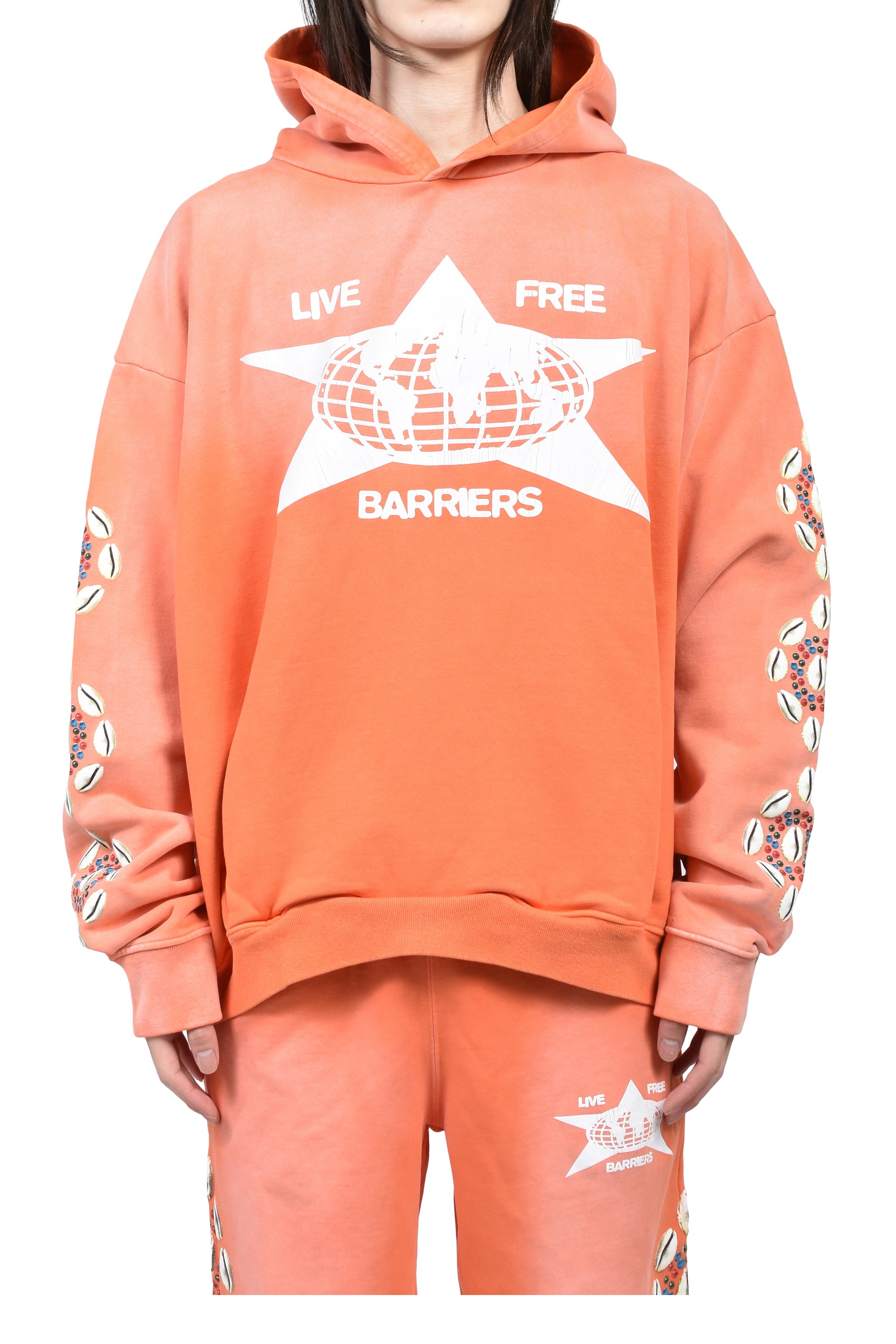 BARRIERS COWRIE SHELL HOODIE / ORG