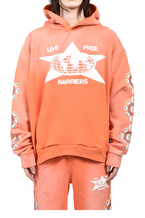 BARRIERS COWRIE SHELL HOODIE / ORG 