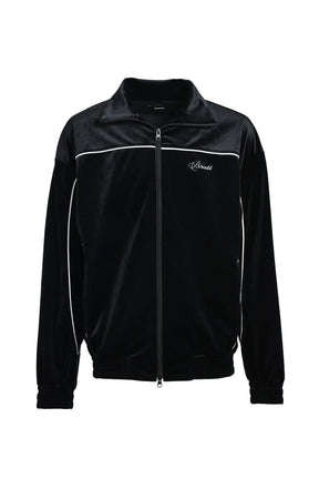 SCRIPT LOGO PIPING VELOR JACKET / BLK
