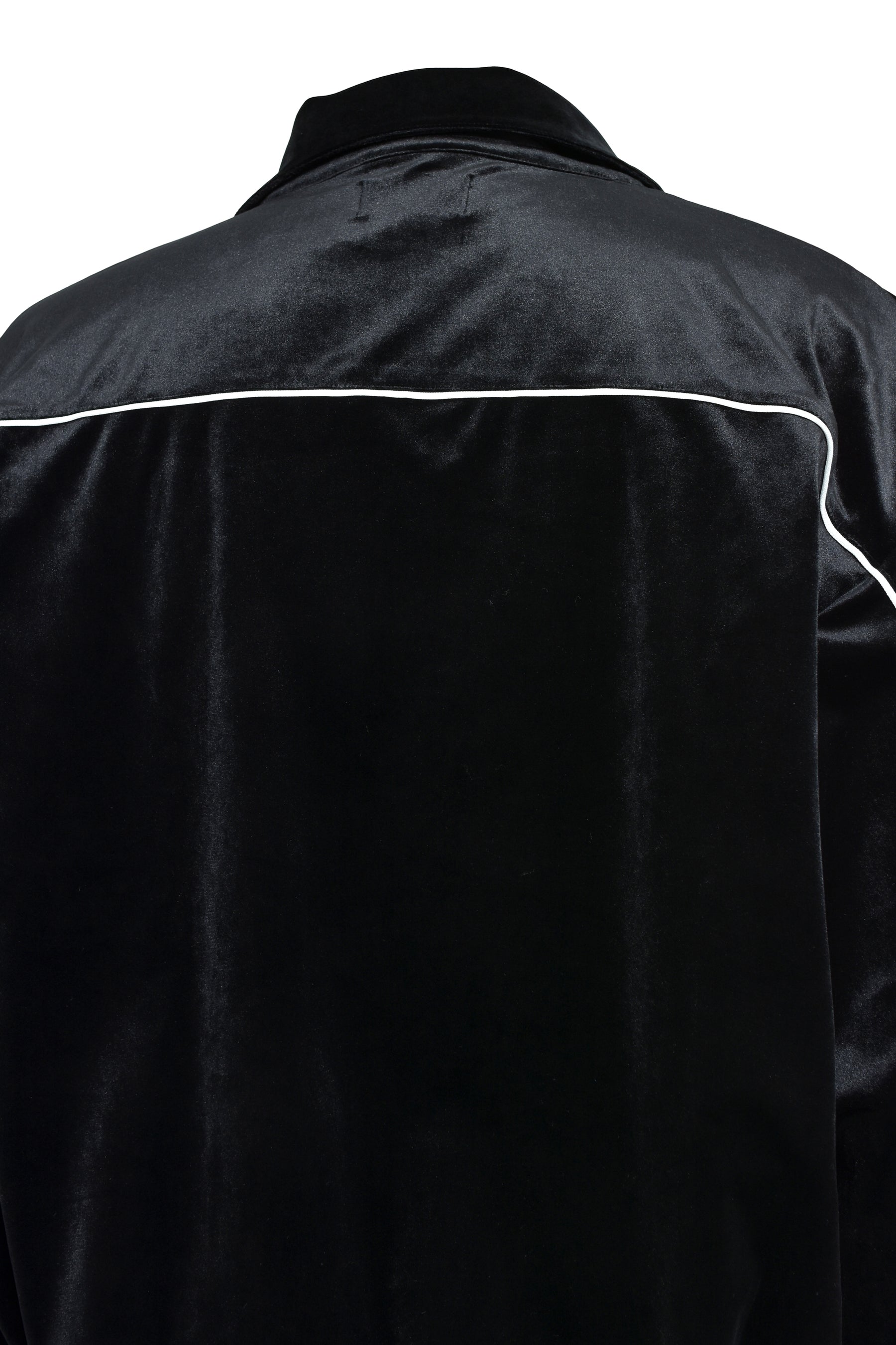 SCRIPT LOGO PIPING VELOR JACKET / BLK