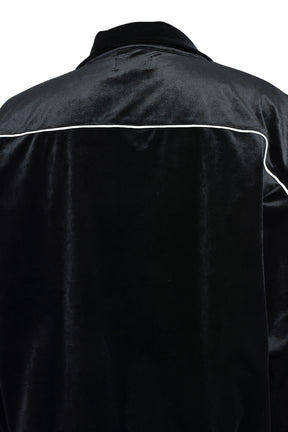 SCRIPT LOGO PIPING VELOR JACKET / BLK
