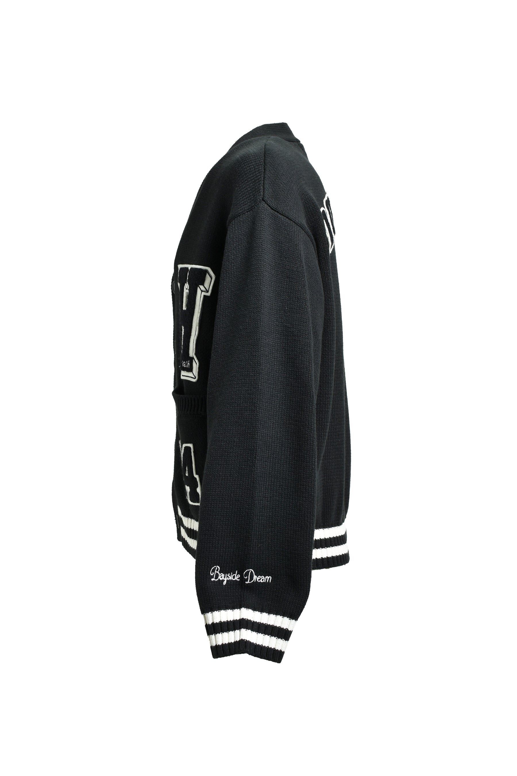 BH PATCH KNIT CARDIGAN / BLACK