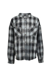 COLLAR LESS SHIRT / BLK