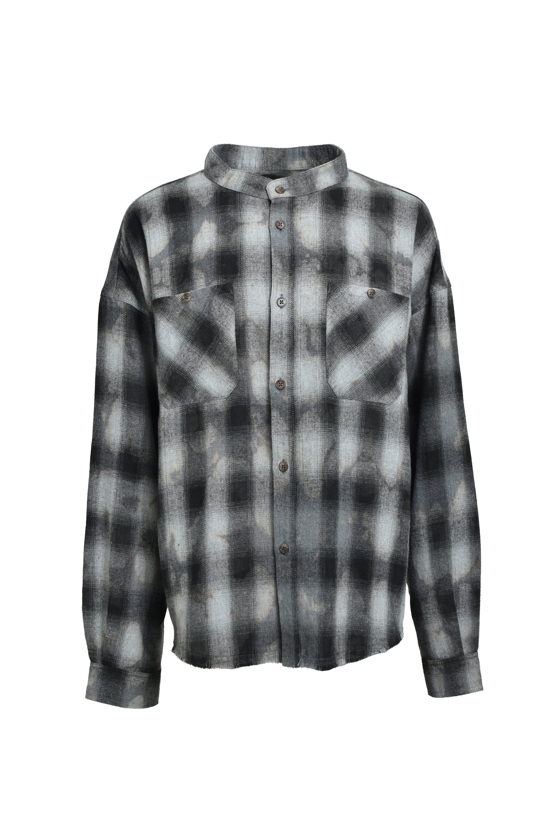 COLLAR LESS SHIRT / BLK