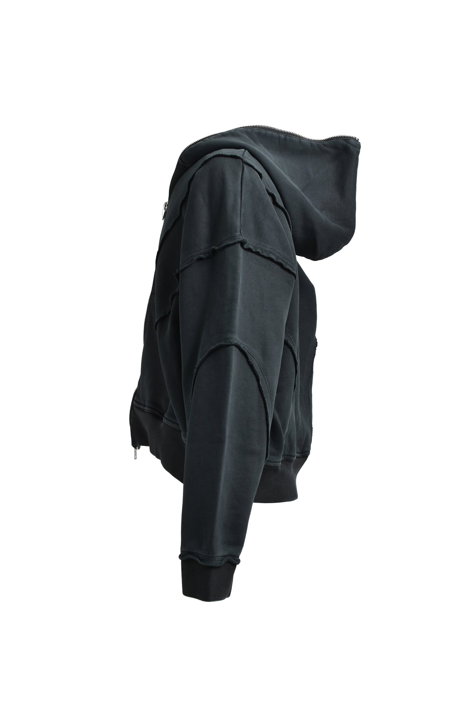 FADE ZIP UP HOODIE / BLK