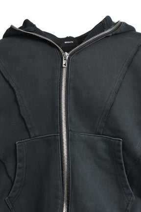 FADE ZIP UP HOODIE / BLK