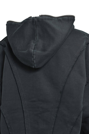 FADE ZIP UP HOODIE / BLK