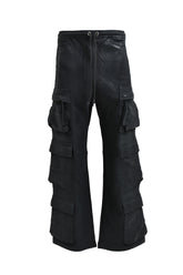 COATING TRIPLE CARGO PANTS / BLK