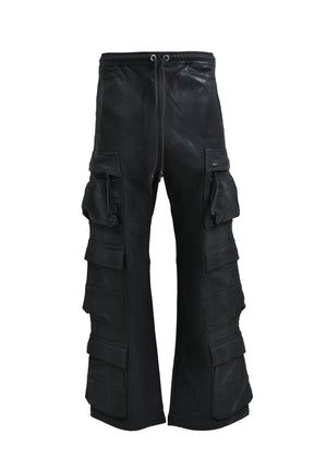 COATING TRIPLE CARGO PANTS / BLK