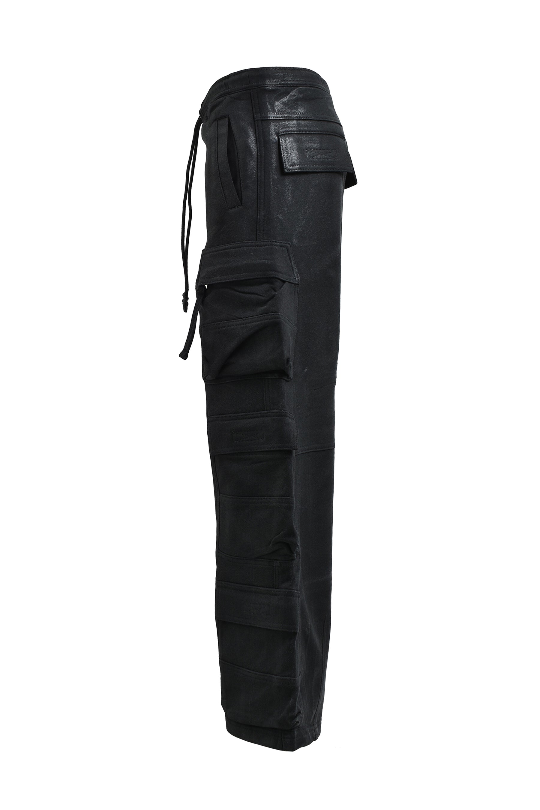 COATING TRIPLE CARGO PANTS / BLK