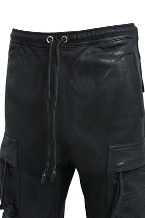 COATING TRIPLE CARGO PANTS / BLK