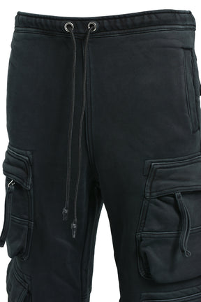 FADE TRIPLE CARGO PANTS / BLACK