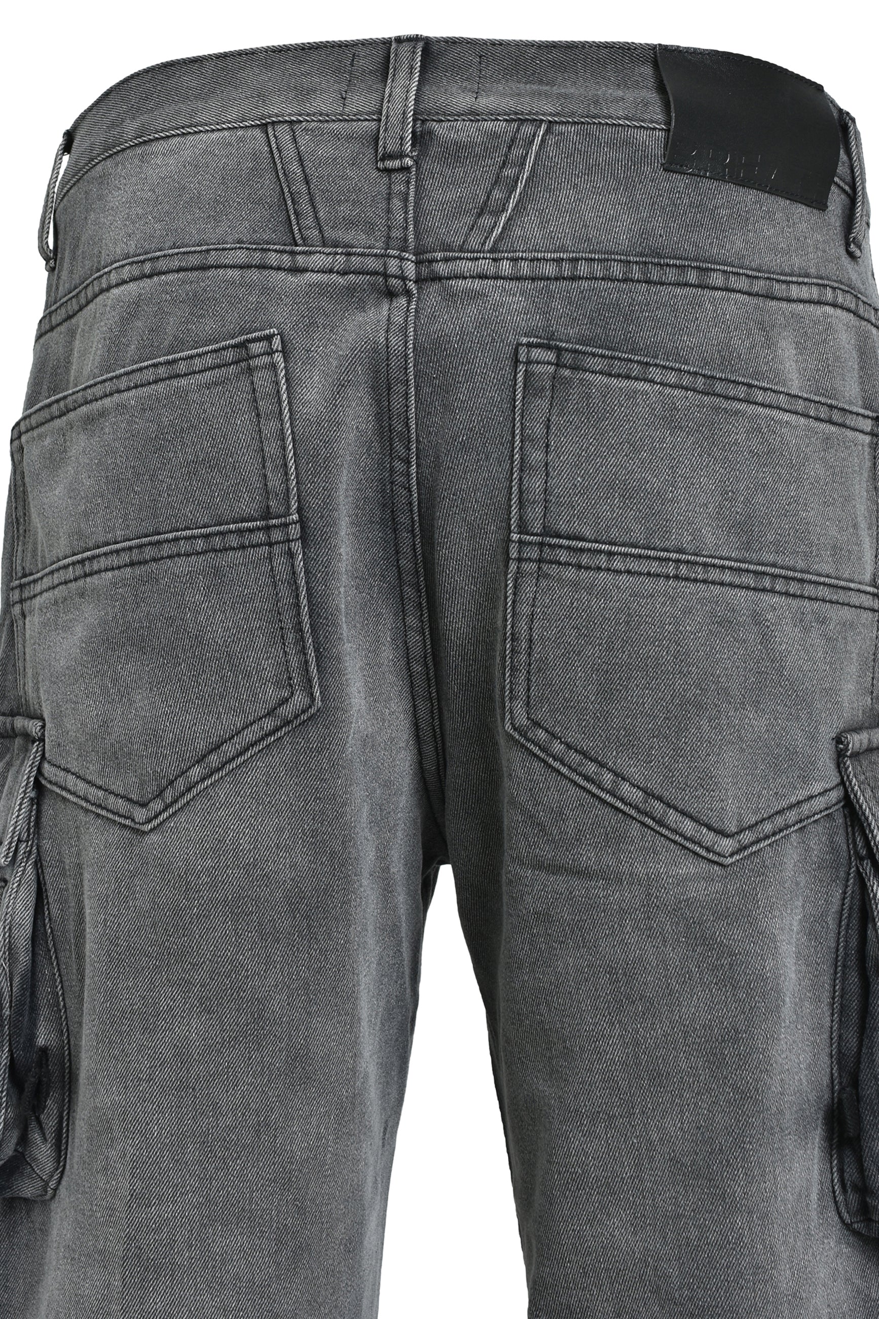 BLEACH DOUBLE KNEE FLARE DENIM / BLK