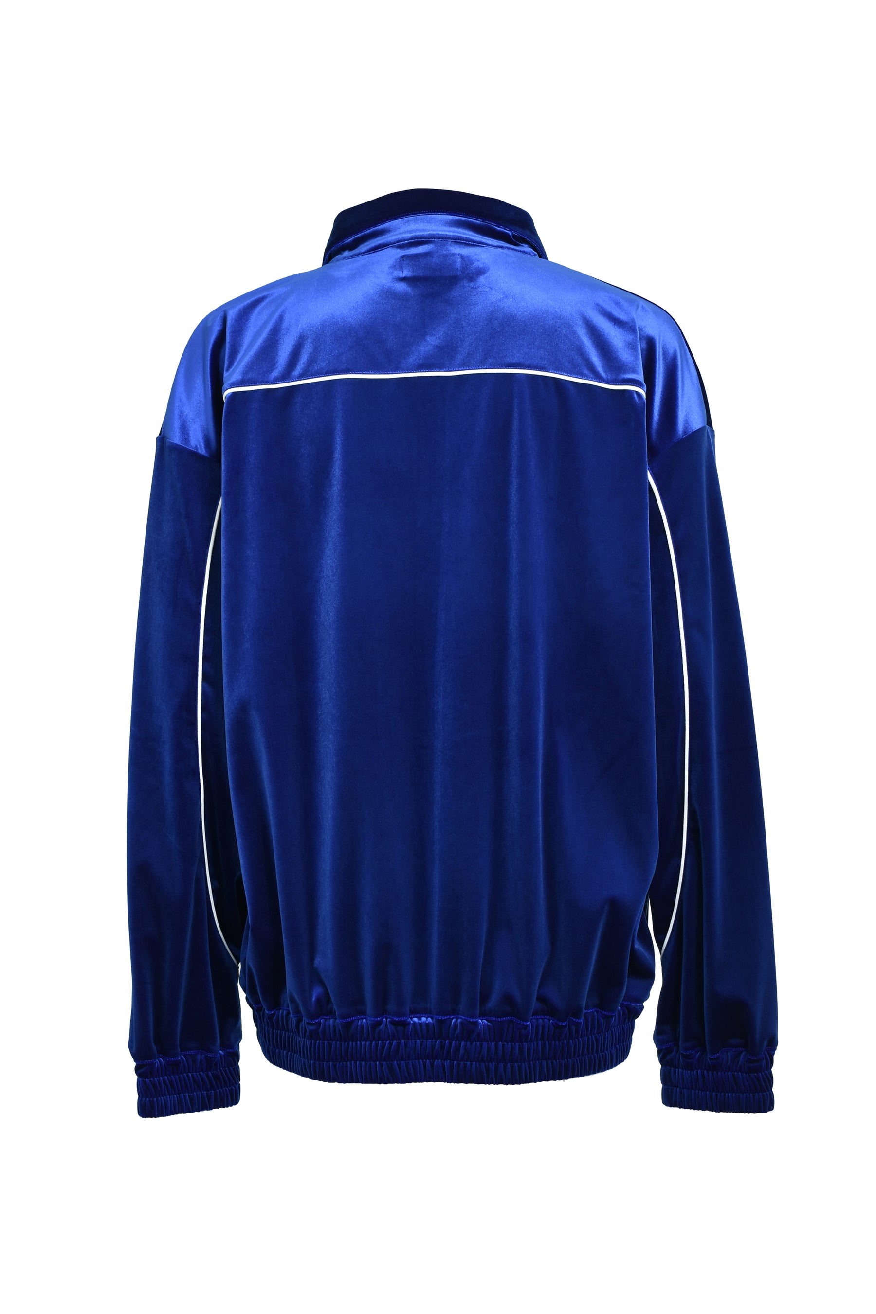 SCRIPT LOGO PIPING VELOR JACKET / BLU 