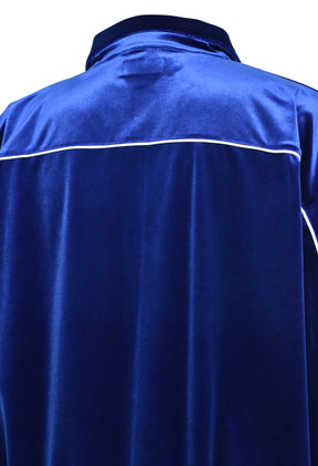 SCRIPT LOGO PIPING VELOR JACKET / BLU 