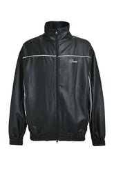 SCRIPT LOGO PIPING COATING TRACK JACKET / BLK 