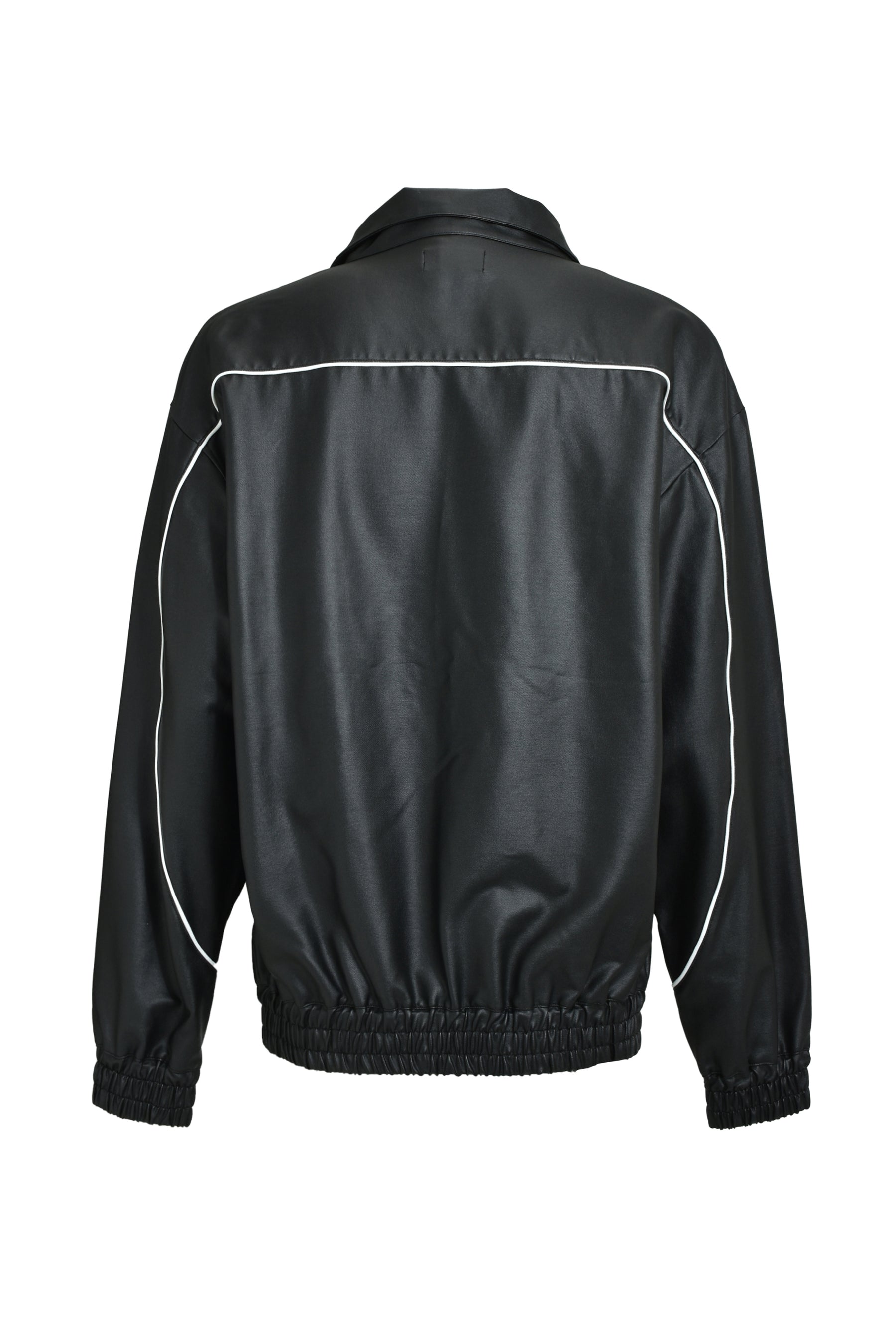 SCRIPT LOGO PIPING COATING TRACK JACKET / BLK 