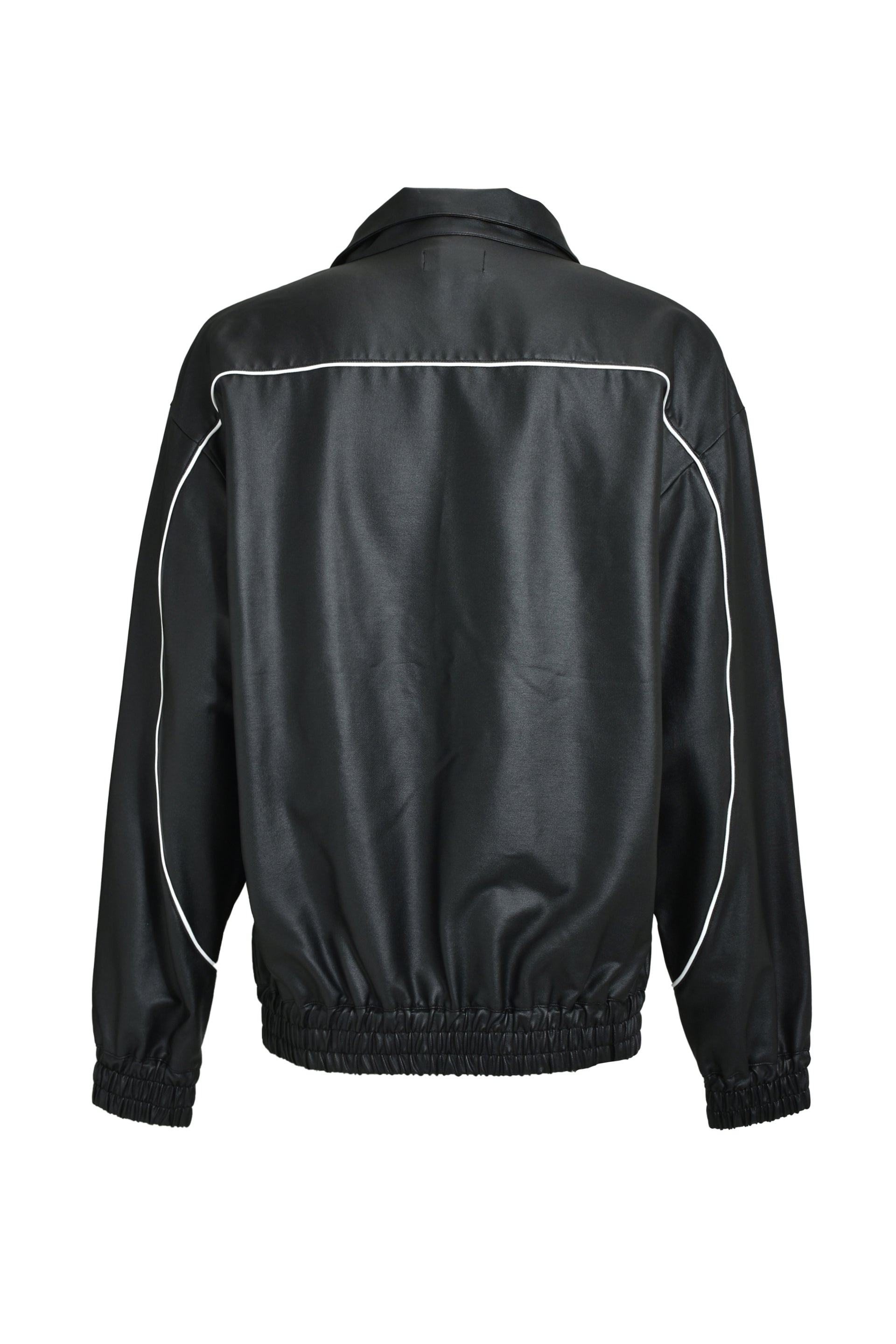 SCRIPT LOGO PIPING COATING TRACK JACKET / BLK