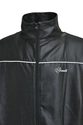 SCRIPT LOGO PIPING COATING TRACK JACKET / BLK 