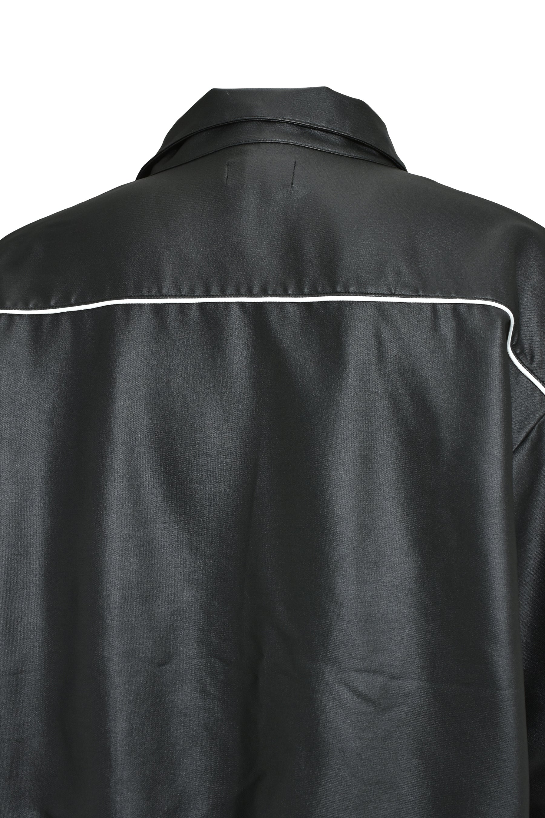 SCRIPT LOGO PIPING COATING TRACK JACKET / BLK 