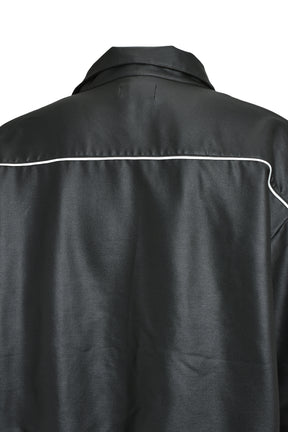 SCRIPT LOGO PIPING COATING TRACK JACKET / BLK 