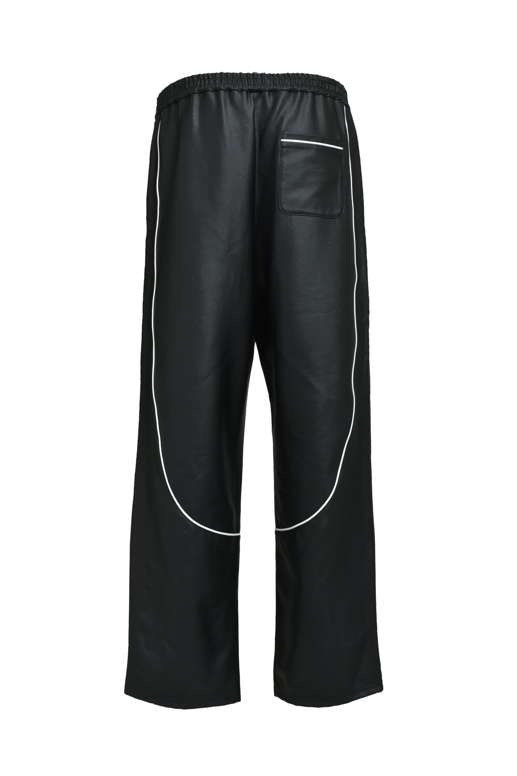 SCRIPT LOGO PIPING COATING TRACK PANTS / BLK