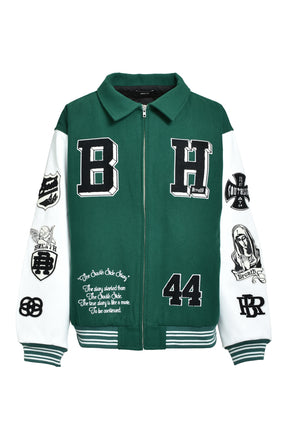 BH PATCH STADIUM JACKET / GRN