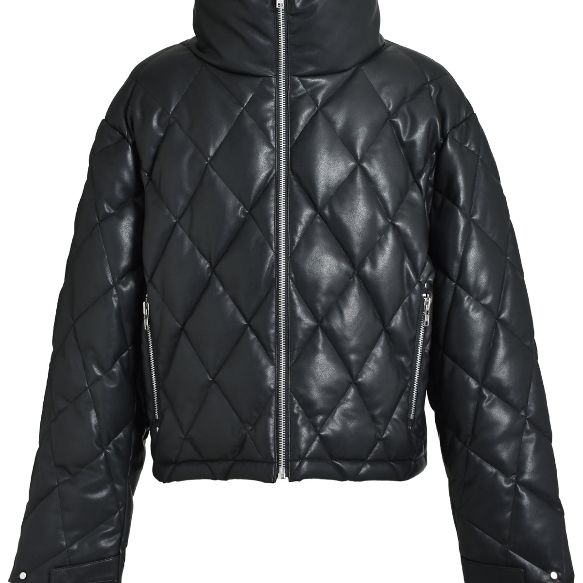 BREATH ブレス FW25FAUX LEATHER QUILTING DOWN JACKET / BLK - NUBIAN