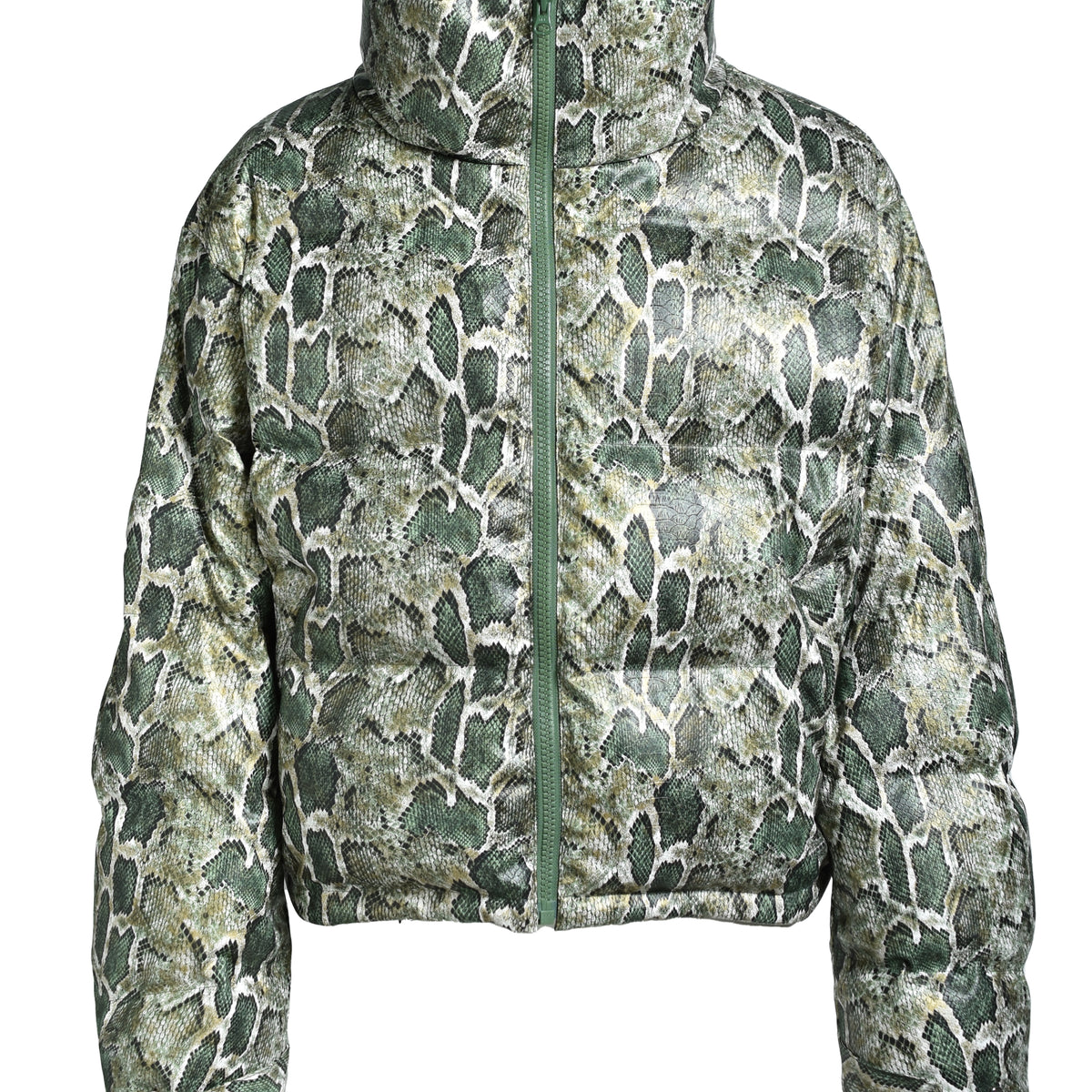 BREATH FW25FAUX LEATHER SNAKE DOWN JACKET / GRN SNAKE - NUBIAN