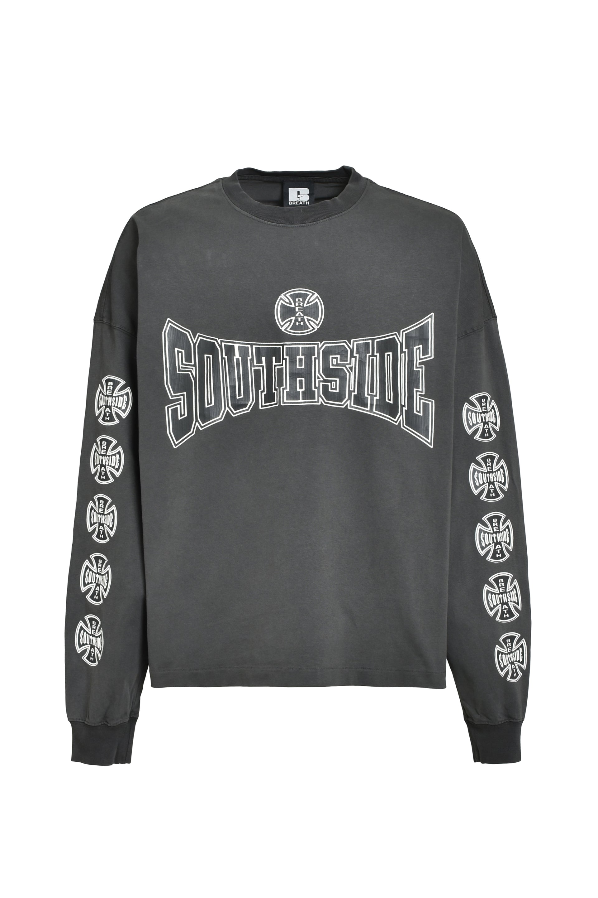 SOUTHSIDE CROSS LS TEE / BLK