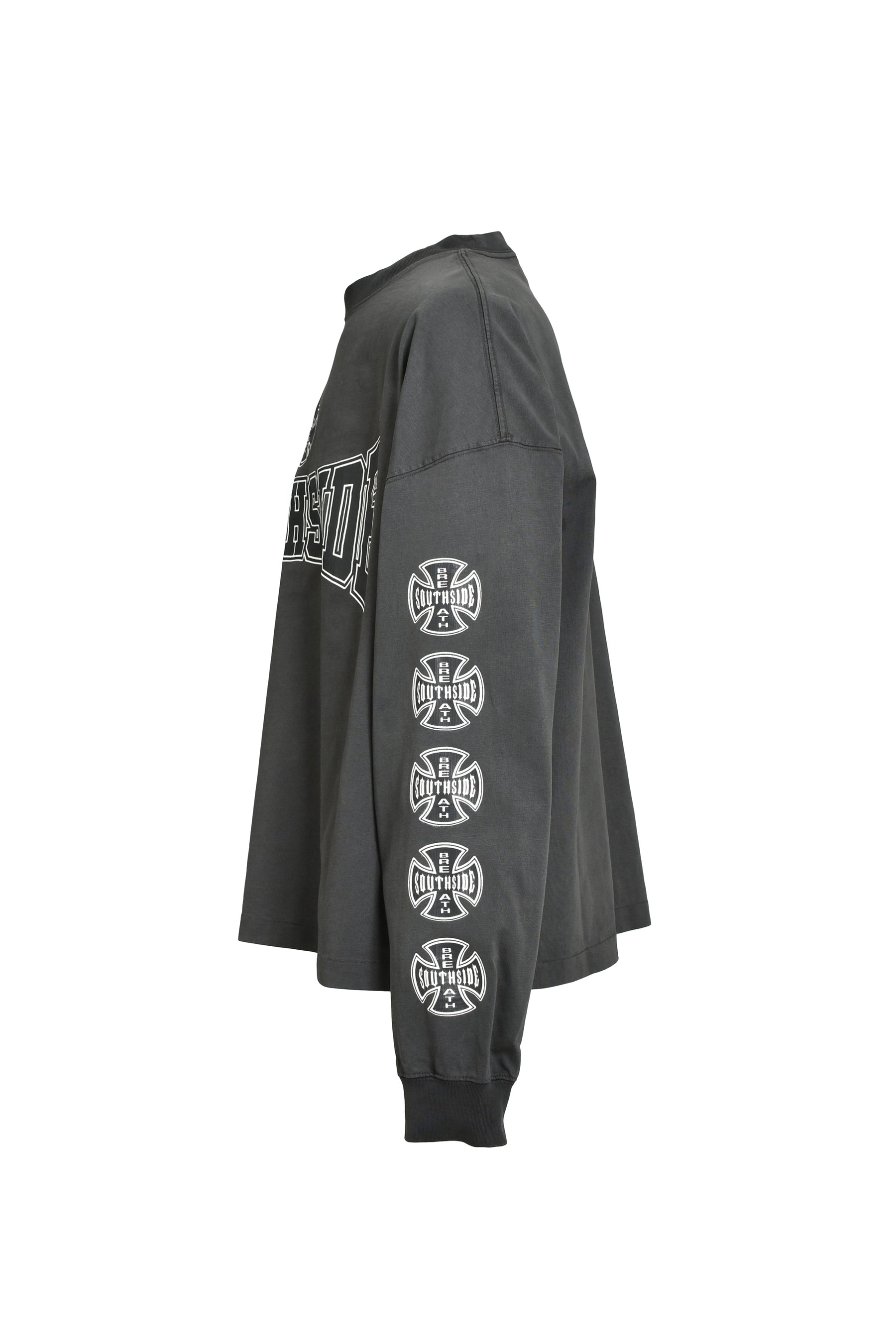 SOUTHSIDE CROSS LS TEE / BLK