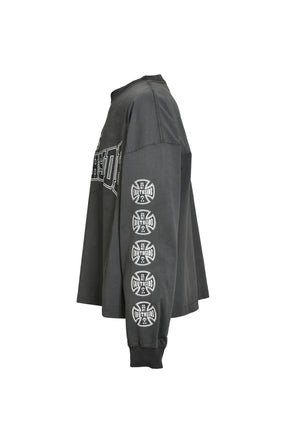 SOUTHSIDE CROSS LS TEE / BLK