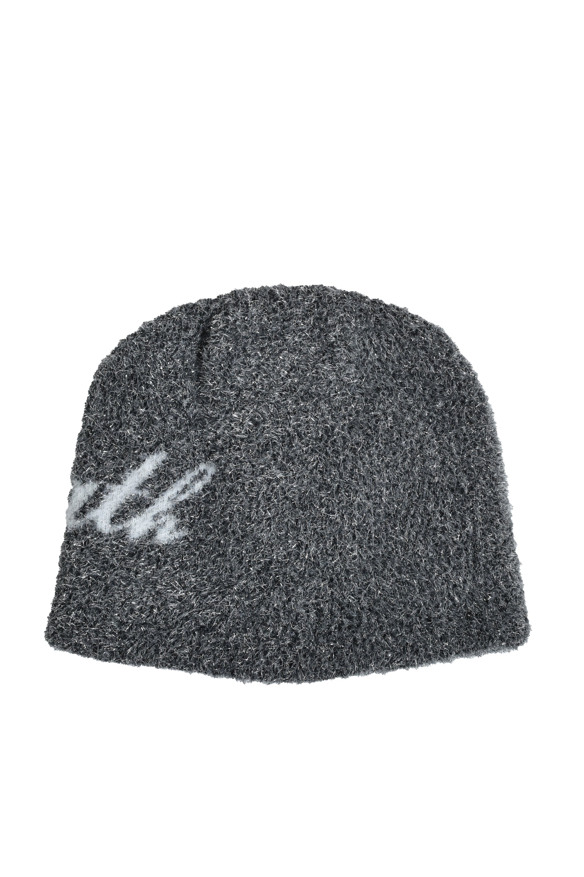 BREATH GLITTER MOHAIR SKULL CAP / BLK