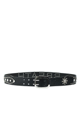 STUDS LOGO BELT / BLK