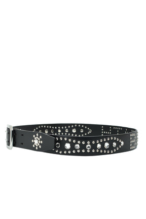 STUDS LOGO BELT / BLK