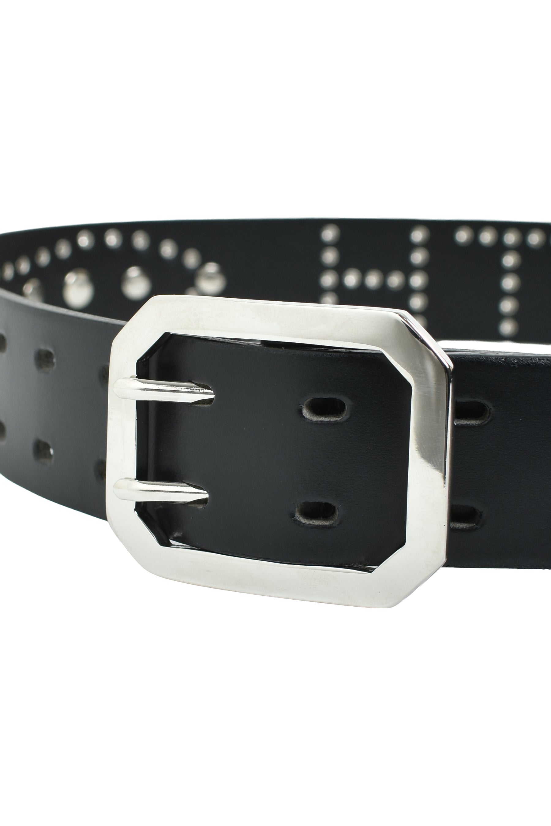 STUDS LOGO BELT / BLK