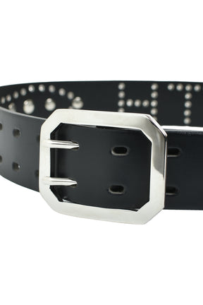 STUDS LOGO BELT / BLK