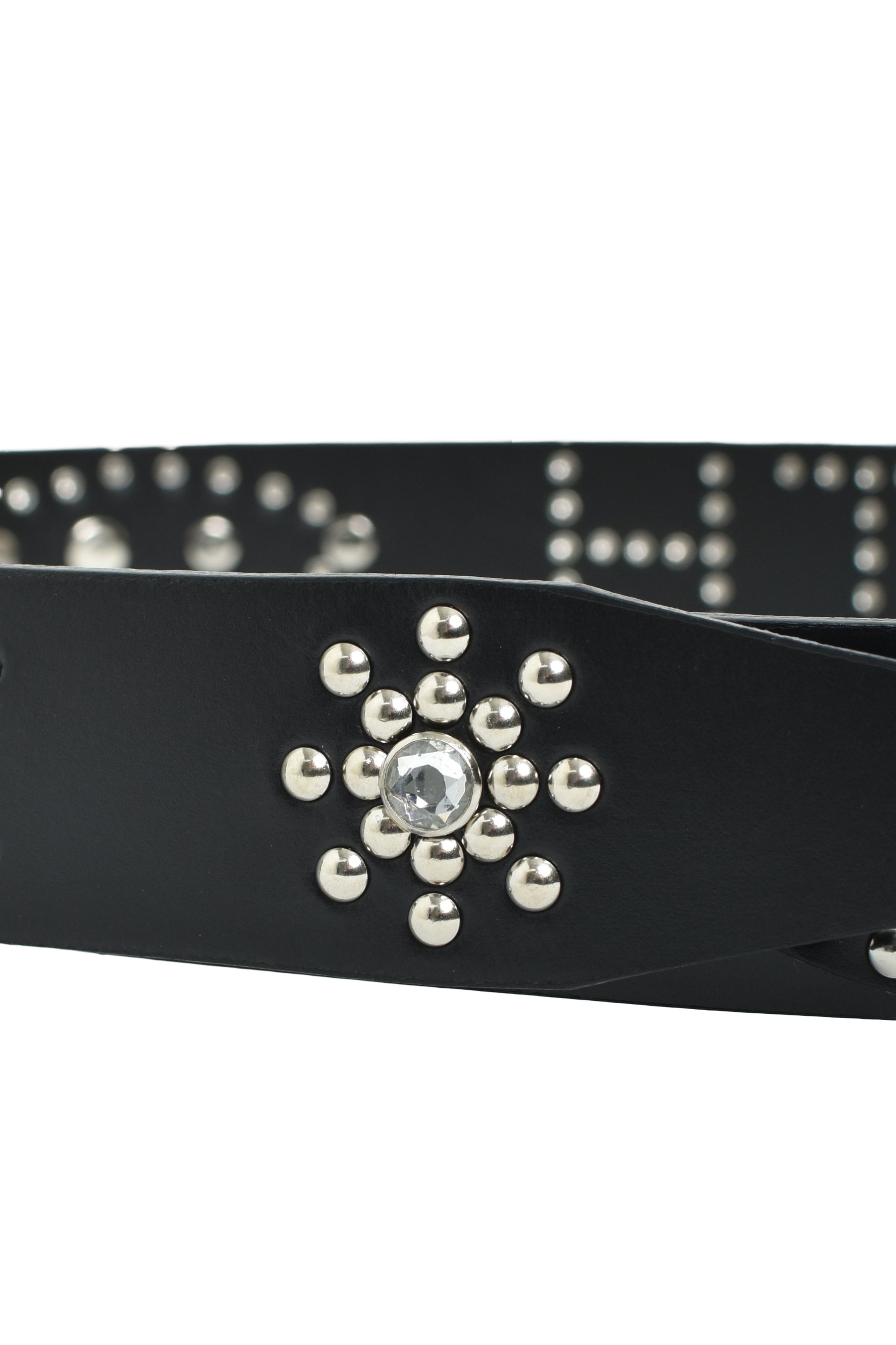 STUDS LOGO BELT / BLK