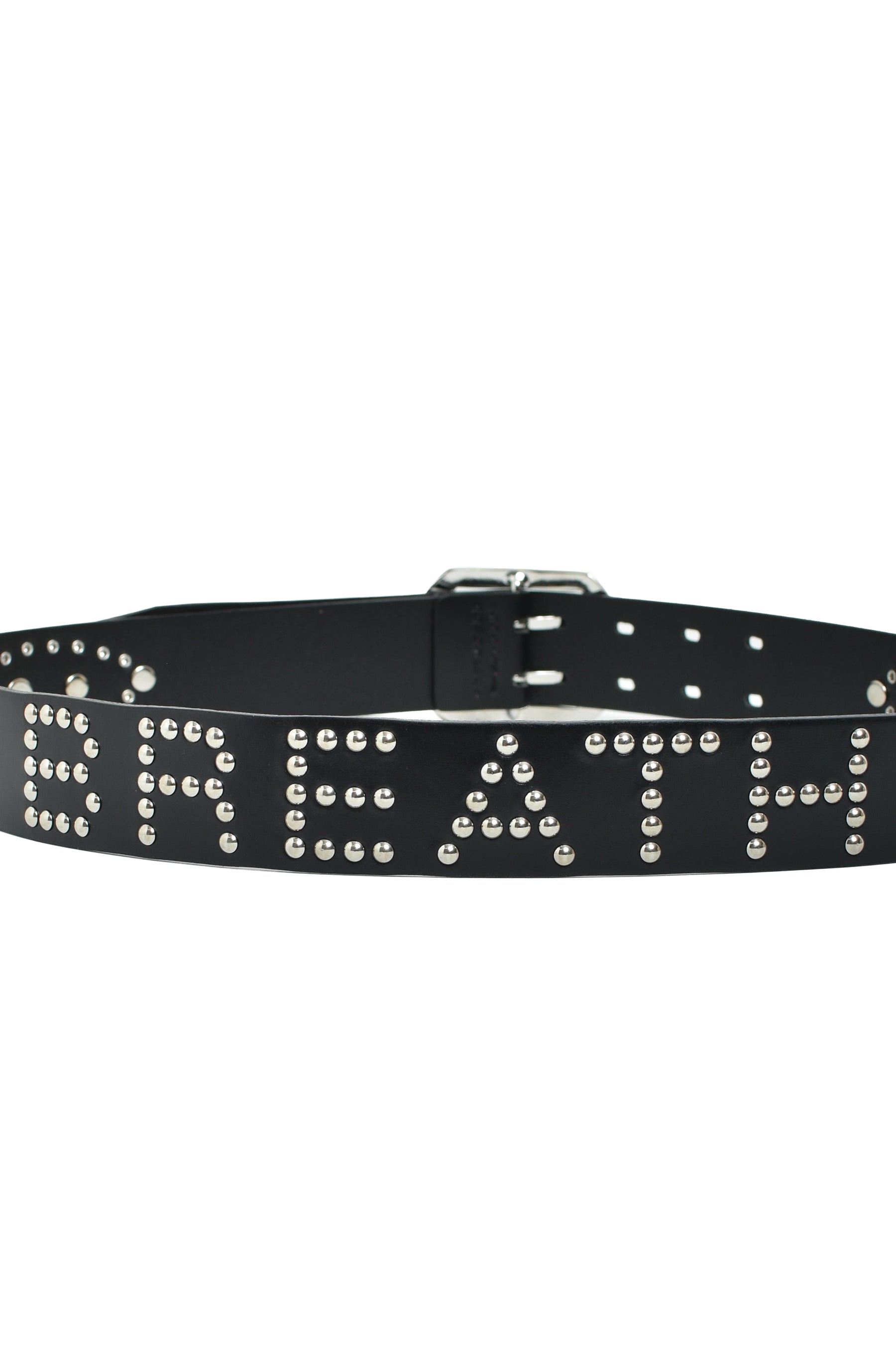 STUDS LOGO BELT / BLK