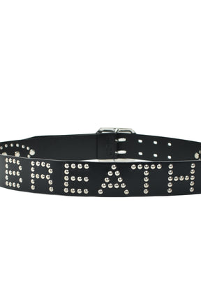 STUDS LOGO BELT / BLK