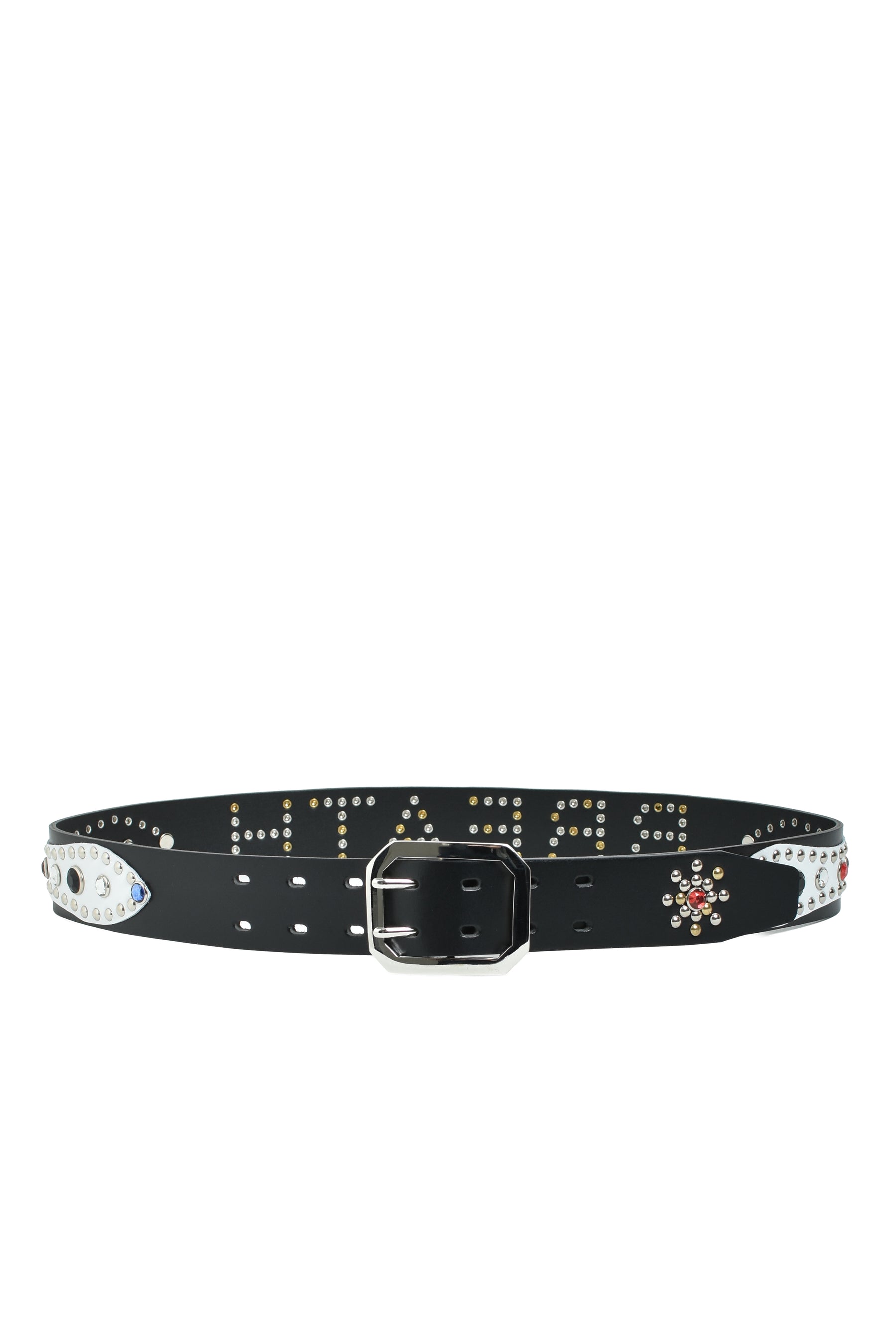 STUDS LOGO BELT / BLK MULTI
