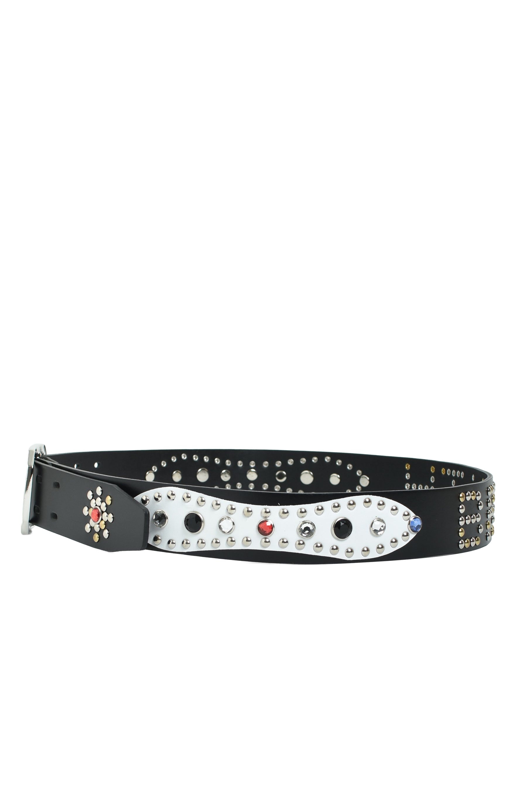 STUDS LOGO BELT / BLK MULTI