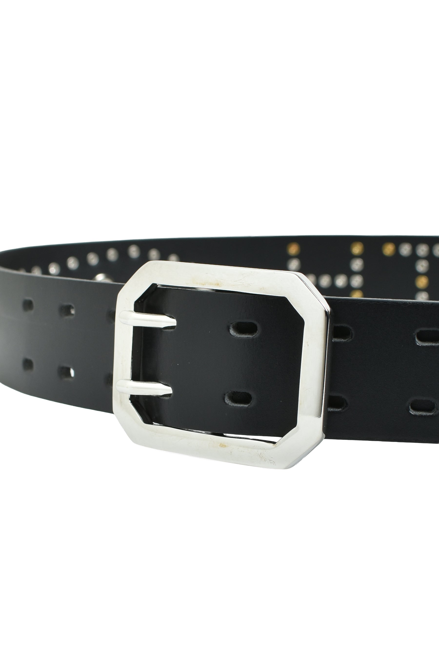 STUDS LOGO BELT / BLK MULTI