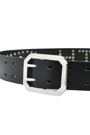 STUDS LOGO BELT / BLK MULTI